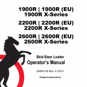Mustang Manitou 1900R, 2200R, 2600R Skid Steer Loader Service Repair Manual - Image 2