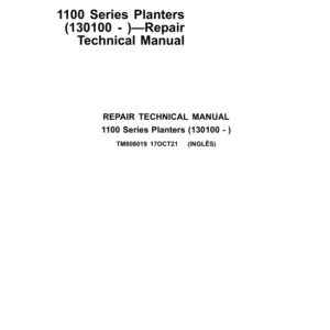 John Deere 1107, 1109, 1111, 1113 Planter Service Repair Manual