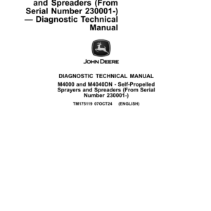 John Deere M4025 Self-Propelled Sprayer Service Repair Manual - Image 2
