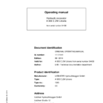 Liebherr A900 C ZW, A900 C ZW EDC Litronic Excavator Operators Service Repair Manual - Image 2