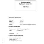 Liebherr A914 Rail Hydraulic Excavator Operators Service Repair Manual - Image 1