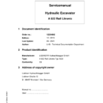 Liebherr A922 Rail Litronic Hydraulic Excavator Operators Service Repair Manual - Image 2