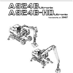 Liebherr A924 B, A924 B HD Litronic Excavator Operators Service Repair Manual - Image 2
