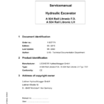 Liebherr A924 Rail Litronic Hydraulic Excavator Operators Service Repair Manual - Image 1