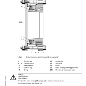 Liebherr A924 Rail Litronic Hydraulic Excavator Operators Service Repair Manual - Image 5