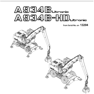 Liebherr A934 B, A934 B HD Litronic Excavator Operators Service Repair Manual - Image 2
