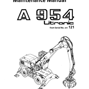 Liebherr A954 HD Litronic Excavator Operators Service Repair Manual - Image 2