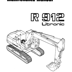 Liebherr R912 Litronic Hydraulic Excavator Operators Service Repair Manual - Image 2