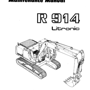 Liebherr R914 B Hydraulic Excavator Operators Service Repair Manual - Image 2