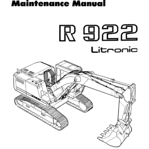Liebherr R922 Litronic Hydraulic Excavator Operators Service Repair Manual - Image 2