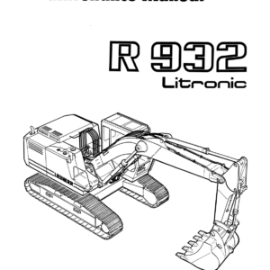 Liebherr R932 Litronic Hydraulic Excavator Operators Service Repair Manual - Image 2