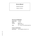 Liebherr R934 C Hydraulic Excavator Operators Service Repair Manual - Image 1