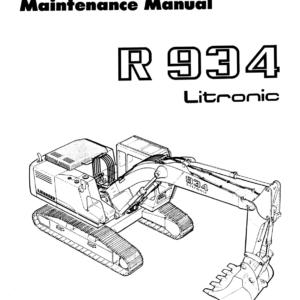 Liebherr R934 Hydraulic Excavator Operators Service Repair Manual - Image 2