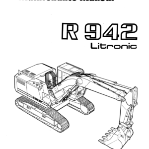 Liebherr R942 Litronic Hydraulic Excavator Operators Service Repair Manual - Image 2