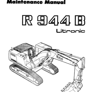 Liebherr R944, R944 B Hydraulic Excavator Operators Service Repair Manual - Image 2