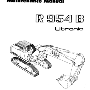 Liebherr R954 B, R954 B V, R954 B HD Litronic Hydraulic Excavator Operators Service Repair Manual - Image 2