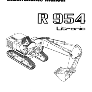 Liebherr R954, R954 V, R954 HD Litronic Hydraulic Excavator Operators Service Repair Manual - Image 2