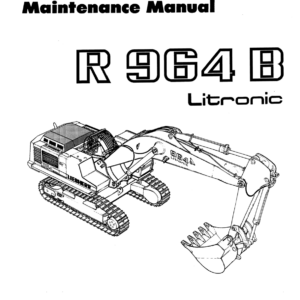 Liebherr R964 B, R964 B HD Litronic Hydraulic Excavator Operators Service Repair Manual - Image 2