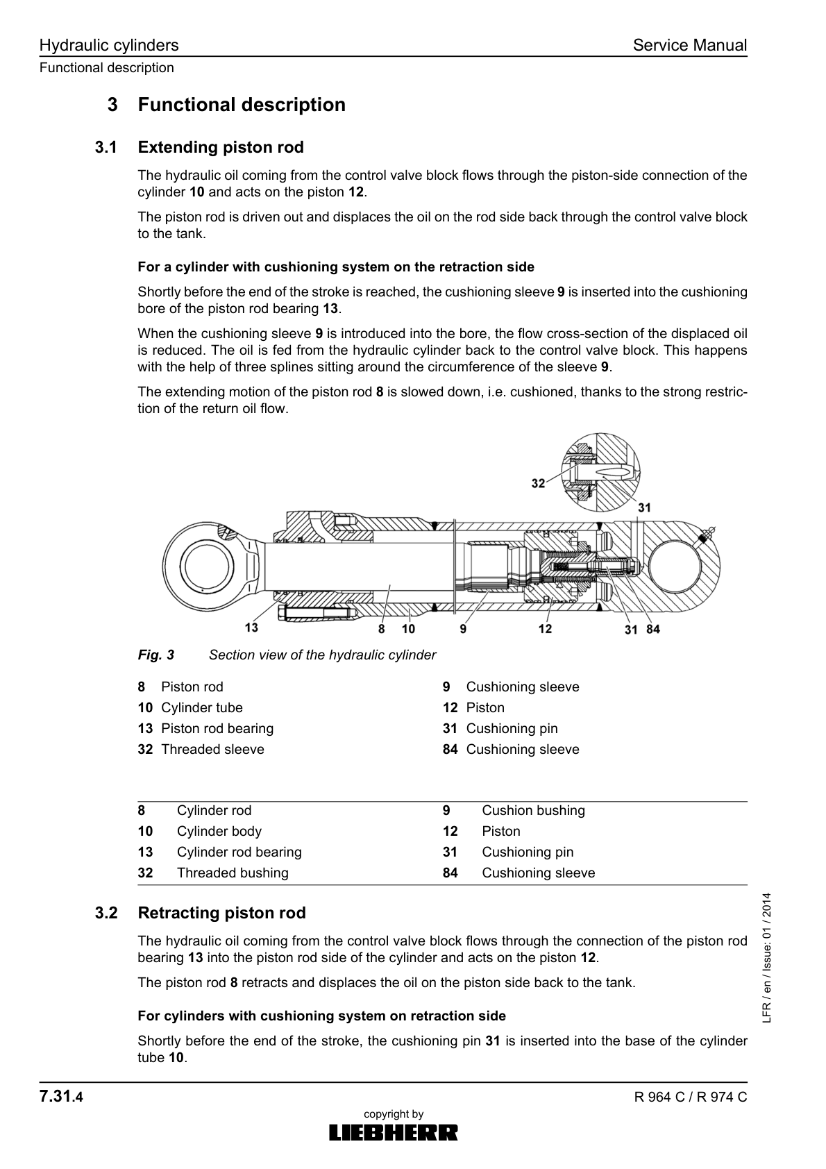Liebherr R964 C Hydraulic Excavator Operators Service Repair Manual
