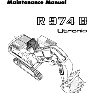 Liebherr R974 B, R974 B HD Litronic Hydraulic Excavator Operators Service Repair Manual - Image 2