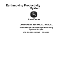 John Deere Earthmoving Productivity System Component Technical Manual (CTM10131X019) - Image 1