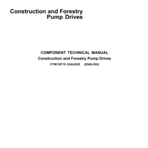 John Deere 28000, 59000 Pump Drives Component Technical Manual (CTM139719) - Image 1