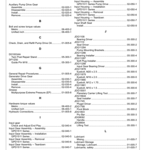 John Deere GPD1511 Series Generator Pump Drive Component Technical Manual (CTM142219) - Image 4