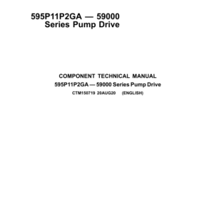 John Deere 595P11P2GA (5900 Series) Pump Drive Component Technical Manual (CTM150719) - Image 1
