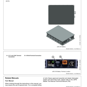 John Deere e58-3.56 Battery Component Technical Manual (CTM176519) - Image 2