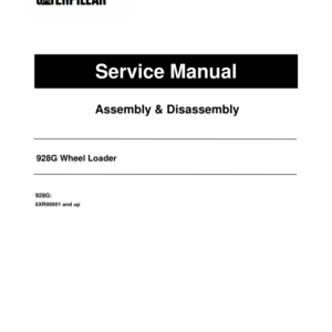 Caterpillar CAT 928G Wheel Loader Service Repair Manual (6XR00001 and up)