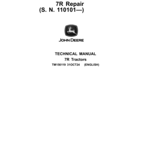 John Deere 7R 210, 7R 230, 7R 250, 7R 270, 7R 290, 7R 310, 7R 330, 7R 350 Tractors Repair Manual - Image 2