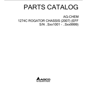 Ag-Chem 1274C RoGator Chassis Parts Catalog Manual - Image 3