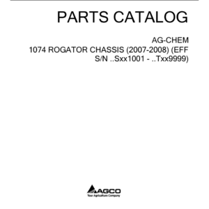 Ag-Chem 1074 RoGator Chassis Parts Catalog Manual - Image 3