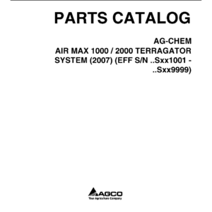 Ag-Chem Air Max 1000, 2000 TerraGator System Parts Catalog Manual - Image 7