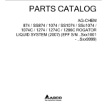 Ag-Chem 874, SS874, 1074, SS1074, SSC1074, 1074C, 1274, 1274C, 1286C RoGator Liquid System Parts Catalog Manual (2007) (SN ..SXX1001 - ..SXX9999) - Image 1
