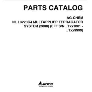 New Leader L3220G4 Multapplier TerraGator System Parts Catalog Manual - Image 3