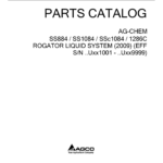 Ag-Chem SS884, SS1084, SSC1084, 1286C RoGator Liquid System Parts Catalog Manual (2009) (SN ..UXX1001 - ..UXX9999) - Image 1