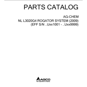 New Leader L3020G4 RoGator System Parts Catalog Manual - Image 4