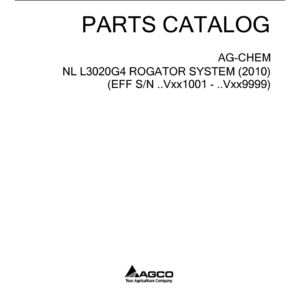 New Leader L3020G4 RoGator System Parts Catalog Manual - Image 5