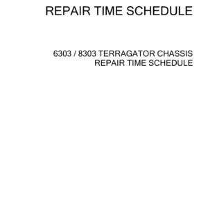 Ag-Chem 6303, 8303 TerraGator Chassis Repair Time Schedule Manual - Image 1