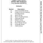 Ag-Chem RG900, RG1100, RG1300 Row Crop Liquid System Repair Time Schedule Manual - Image 1