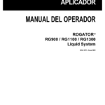 Ag-Chem RoGator RG900, RG1100, RG1300 Liquid System Sistema De Cultivo En Hileras CXXX1001 Y Superiores Operators Manual (Spanish) - Image 1