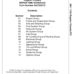 Ag-Chem 994, 1194 RoGator Chassis Repair Time Schedule Manual - Image 1