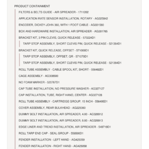 Ag-Chem Air Spreader TerraGator System Parts Catalog Manual - Image 12