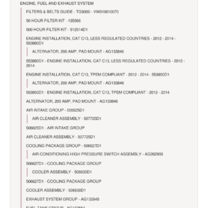 Ag-Chem TG9300 TerraGator Chassis Parts Catalog Manual (2013 - 2014) (SN ..dxxx1001 - EXXX9999) - Image 1