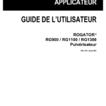 Ag-Chem RoGator RG900, RG1100, RG1300 Pulverisateur Systeme De Recolte De Rangee DXXX1001ET Suivants Operators Manual (French) - Image 1