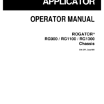 Ag-Chem RoGator RG900, RG1100, RG1300 Chassis Row Crop Chassis Opertor Manual (English) Without DEF System Parts Catalog Manual (SN CXXX1001 and Up) - Image 1