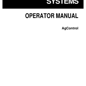 Ag-Chem Agcontrol for Sprayers Operators Manual - Image 2