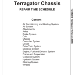 Ag-Chem TG8400B Flotation Chassis Repair Time Schedule Manual - Image 1