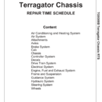 Ag-Chem TG9300B Flotation Chassis Repair Time Schedule Manual - Image 1